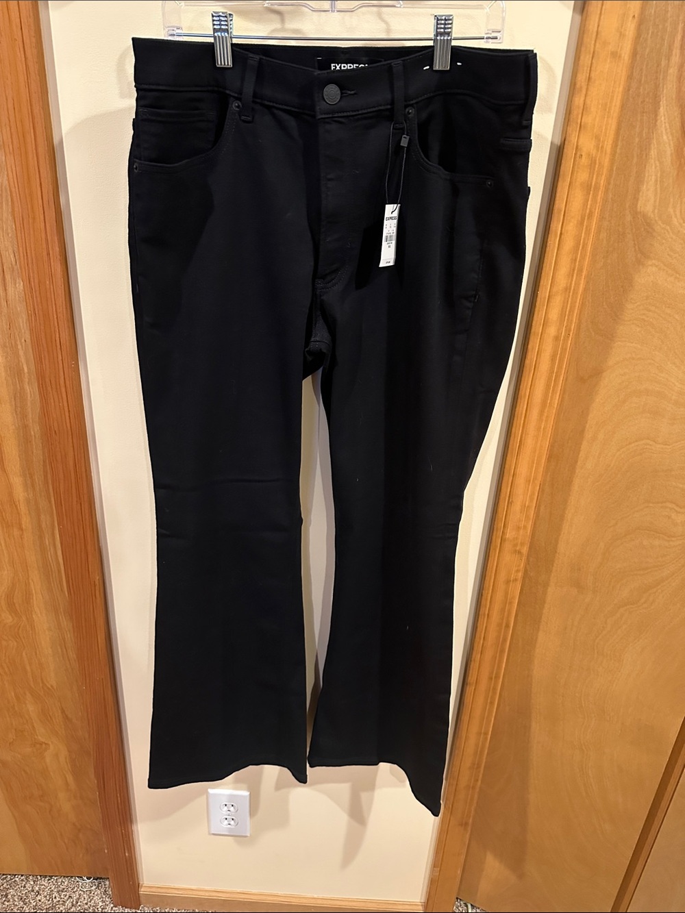 Express Women's Black Flare Wide-Leg Jeans Jeans Size 14 Short NWT